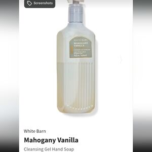 White Barn Mahogany Vanilla Cleansing Gel Hand Soap - Cream